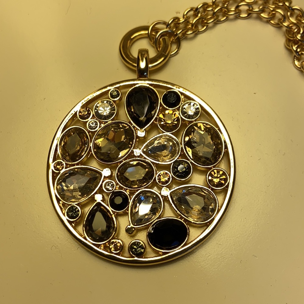 Nw/oT Chico’s Gold Long Necklace w/ Faux Gemstones